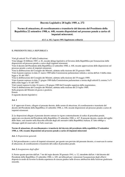 104 d lv 271 89|Decreto Legislativo 28 luglio 1989, n. 271 .